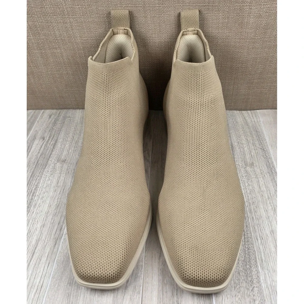 Vivaia Ryan Square Toe Ankle Bootie Boots Carmel Light Tan EU 41.5 US 10 Boho